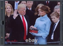 Le président Donald Trump a signé une photo personnalisée 8x10 JSA LOA Bold Auto 1/1 Z1790