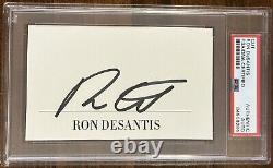 Le président du gouverneur Ron DeSantis a signé une COA PSA DNA avec une signature GRANDE et AUDACIEUSE.