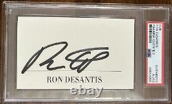 Le président gouverneur Ron DeSantis a signé une grande et audacieuse coupure de signature - PSA DNA COA.