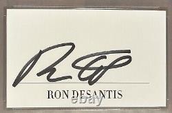 Le président gouverneur Ron DeSantis a signé une grande et audacieuse coupure de signature - PSA DNA COA.