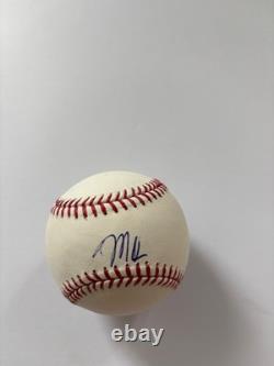 Le sénateur Marco Rubio a signé une balle de baseball de la MLB Donald Trump secrétaire d'État JSA