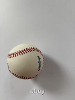 Le sénateur Marco Rubio a signé une balle de baseball de la MLB Donald Trump secrétaire d'État JSA