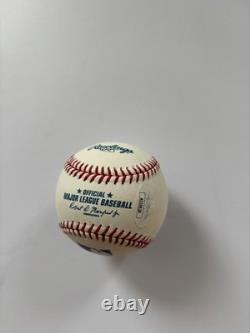 Le sénateur Marco Rubio a signé une balle de baseball de la MLB Donald Trump secrétaire d'État JSA