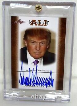 Leaf Fans D'ali Authentique Signature Auto Donald Trump Maga Très Rare
