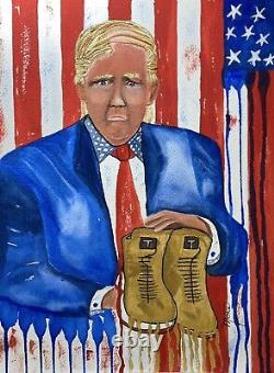 Les baskets 'NEVER SURRENDER' de Donald Trump, haut de gamme, NEUVES, Art de Mona