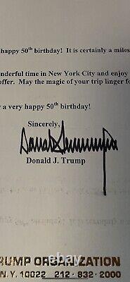 Lettre Signée Donald J. Trump Organization Original 2000 Embossed Logo, Enveloppe