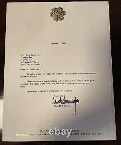 Lettre Signée Donald J. Trump Organization Original 2000 Embossed Logo, Enveloppe