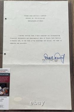 Lettre dactylographiée signée de Fred C. Trump (TLS), père de Donald Trump, JSA COA