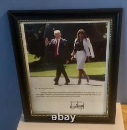 Lettre de remerciement signée de la main du président Donald Trump