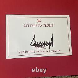 Livre AUTOGRAPHIÉ signé par Donald J. Trump LETTRES À TRUMP