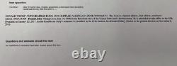 Livre 'America Handicapped' dédicacé par Donald J. Trump, 1ère édition avec certificat d'authenticité #6943