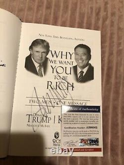 Livre Dédicacé De Donald Trump Avec Coa Psa/dna
