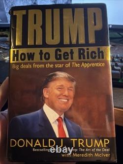 Livre SIGNÉ par Donald Trump Comment Devenir Riche Relié avec Jaquette 1% MAGA Président
