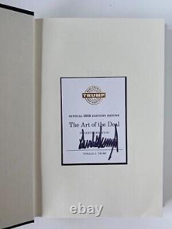 Livre Signé À La Main Par Le Président Trump L'art Du Marché Election Officielle 2016