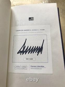 Livre Signé W Coa Président Donald Trump Crippled America Make Great À Nouveau