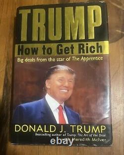 Livre authentiquement signé de Donald Trump : 'Trump, Comment devenir riche'