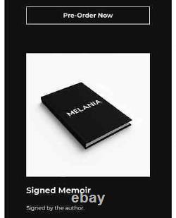 Livre de mémoires AUTOGRAPHIÉ signé par Melania Trump, NOUVEAU HC, épouse de Donald Trump