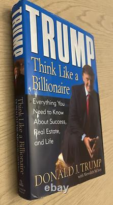 Livre dédicacé de Donald Trump Pensez comme un milliardaire Édition de collection
