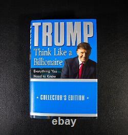 Livre dédicacé par Donald Trump Pensez comme un milliardaire Édition Collector