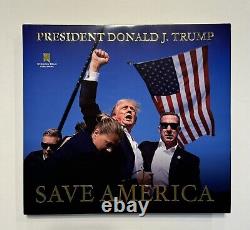 Livre relié 'Donald Trump a signé Save America' 45e 47e Président des États-Unis RARE