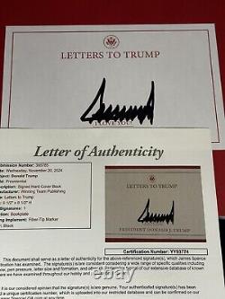 Livre relié avec autographes signé de Donald Trump - Lettres à Trump JSA LOA