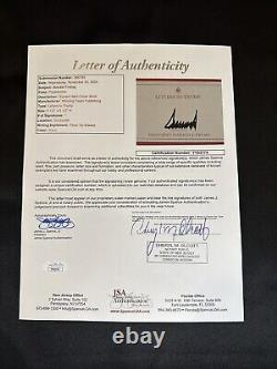 Livre relié avec autographes signé de Donald Trump - Lettres à Trump JSA LOA