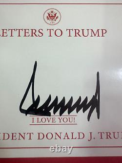 Livre signé AUTOGRAPHIÉ Donald J. Trump LETTRES À TRUMP AUTOGRAPHIÉ HC 2023