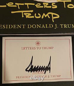 Livre signé autographié de Donald J. Trump Lettres à Trump Authentique Relié 2023