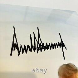 Magnifique Président Donald Trump Nom Complet Signé Grand 20x24 Photo Jsa Mint 9