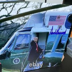 Magnifique Président Donald Trump Nom Complet Signé Grand 20x24 Photo Jsa Mint 9