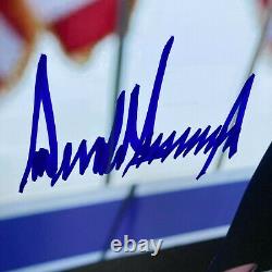 Magnifique Président Donald Trump Nom Complet Signé Grand 20x30 Photo Jsa Mint 9