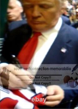 Maillot de baseball MAGA Donald Trump authentique signé avec preuve de casquette auto neuve