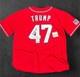 Maillot De Baseball Dédicacé #47 De Donald Trump Avec Le Drapeau Maga, Président Avec Certificat D'authenticité