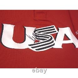 Maillot de baseball rouge Majestic USA signé par Donald Trump taille 44, photo de preuve exacte, certificat d’authenticité (COA)