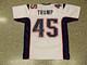 Maillot De Football Signé Par Donald Trump, Autographe, Rouge Blanc Bleu, Patriots, Certificat D'authenticité.