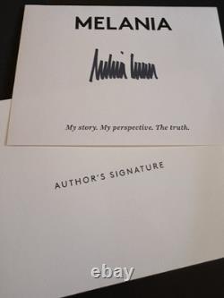 Mémoires SIGNÉS de Melania AUTOGRAPHES ÉPOUSE du Président Donald Trump, Barron