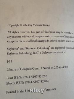 Mémoires SIGNÉS de Melania AUTOGRAPHES ÉPOUSE du Président Donald Trump, Barron
