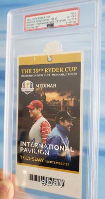 Mémorabilia signée de Donald Trump, autographe de Tiger Woods, billet de la Ryder Cup 2012, PSA