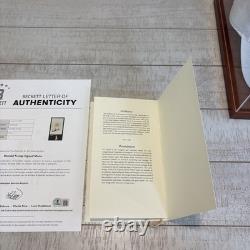 Menu du déjeuner inaugural signé en pleine signature de Donald Trump 2025, certificat Beckett