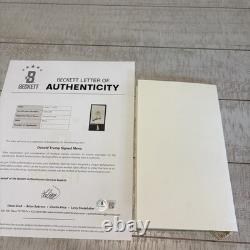 Menu du déjeuner inaugural signé en pleine signature de Donald Trump 2025, certificat Beckett