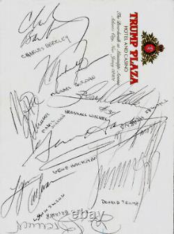 Michael Jordan / Président Donald Trump & Signé + 9 Autographes Celeb Psa / Jsa