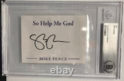 Mike Pence Autographe Coupe JSA Signature Slabbed Vice-Président Candidat à la vice-présidence de Trump