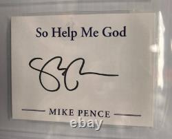 Mike Pence Autographe Coupe JSA Signature Slabbed Vice-Président Candidat à la vice-présidence de Trump
