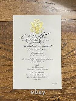 Mike Pence Inauguration Autographiée Inviter Le Vice-président Trump 2020 Maga Jsa