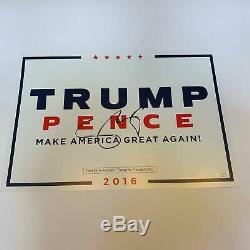 Mike Pence Signé Président Donald Trump Originale 2016 Campagne Signé Jsa Coa