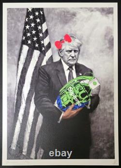 Mort NYC Édition Limitée /100 GRAND Tirage Pop Art Signé Donald Trump Suprême Grenade