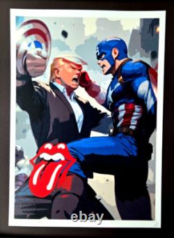 Mort NYC Édition Signée Grande Impression Encadrée 16x20in Donald Trump Se Battant COA #9$
