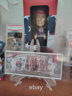 NOTE DE CAMPAGNE SIGNÉE PAR DONALD TRUMP SGC COA BILLET AUTOGRAPHIÉ PRÉSIDENT TRUMP MINT