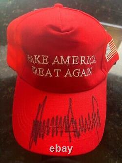 NOUVEAU Authentique Chapeau Rouge MAGA Signé par le Président Élu Donald Trump 6