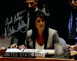 Nikki Haley Signé Autographe 8x10 Photo Donald Trump Un Ambassadeur, 2024 Pres